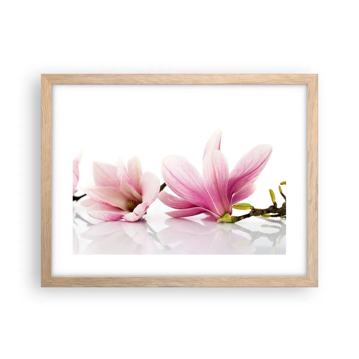 Poster în ramă de stejar deschis - Delicate ca o adiere de primăvară - 40x30 cm
