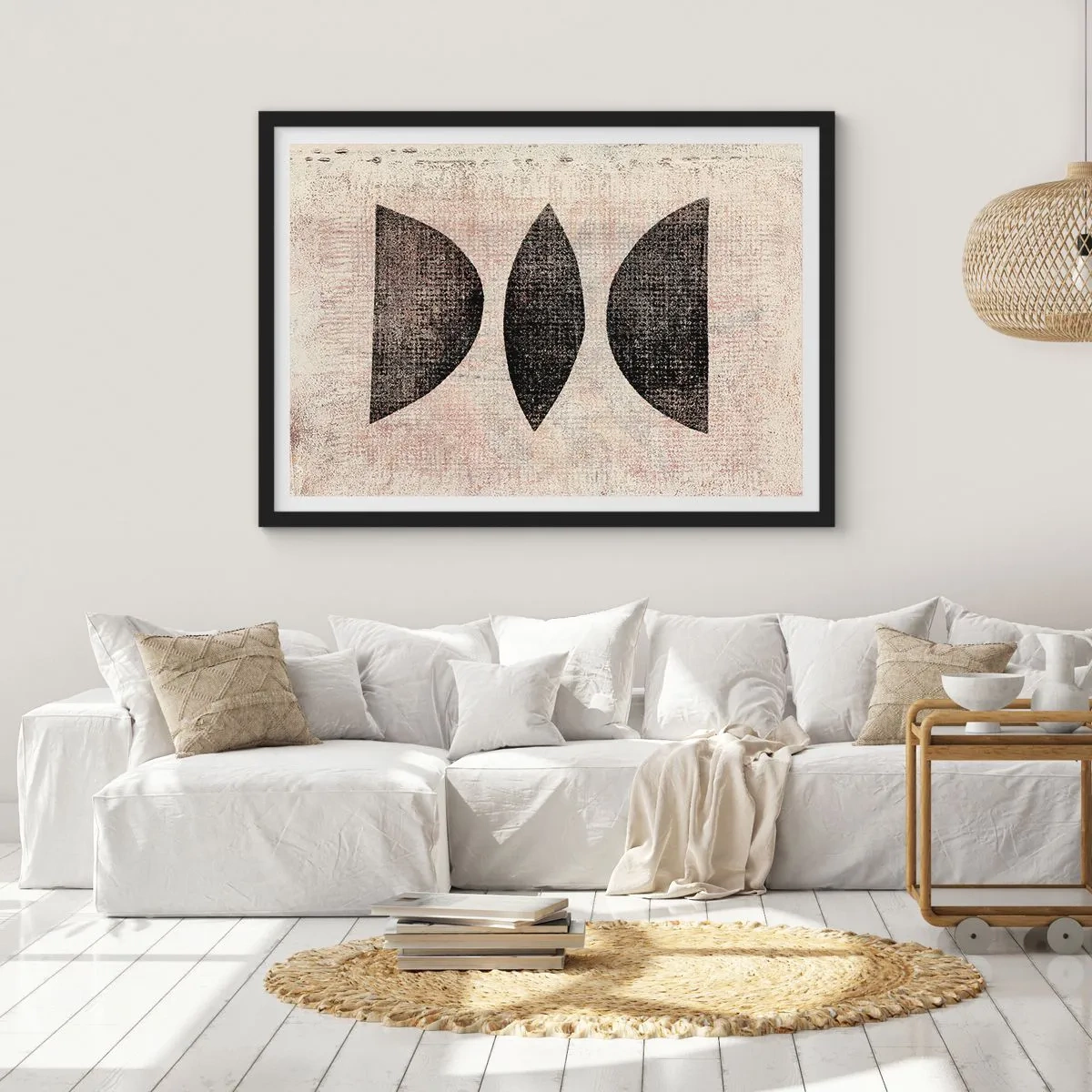 Poster în ramă neagră - Abstracție etnică - 40x30 cm