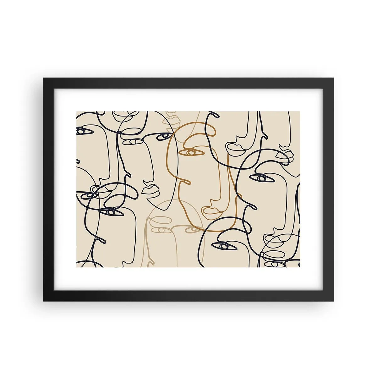 Poster în ramă neagră - Portret multiplicat - 40x30 cm