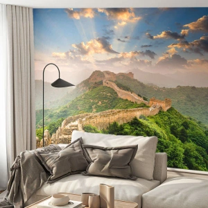 Tapet Standard Eco - Panorama Marelui Zid în lumina soarelui - 100x70cm - Măreția netrecătoare - Decorațiune modernă pentru perete pentru living și dormitor ARTTOR