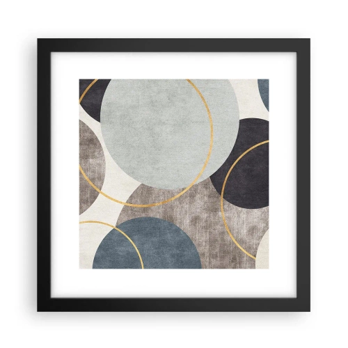 Poster în ramă neagră - Roată cu roată - 30x30 cm