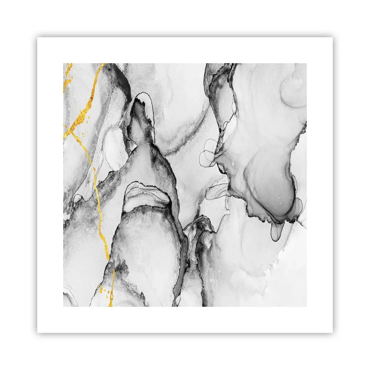 Poster - Compoziție cu motiv auriu - 40x40 cm