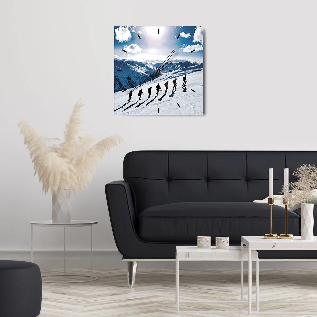 Ceas de perete - Ceas pe sticlă - Echipa câștigătoare - 30x30 cm