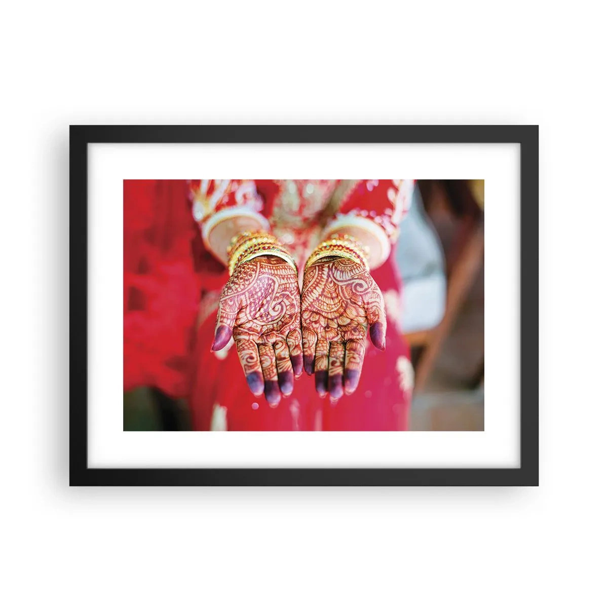 Poster în ramă neagră - Gata să prindă fericirea - 40x30 cm