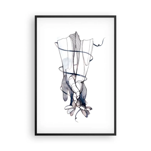 Poster în ramă neagră - Un studiu al atingerii - 61x91 cm