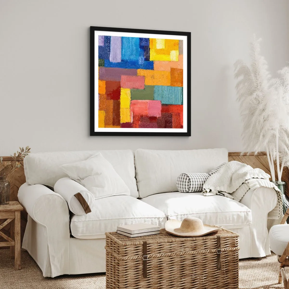 Poster în ramă neagră - Fiecare diferită, toate colorate - 30x30 cm