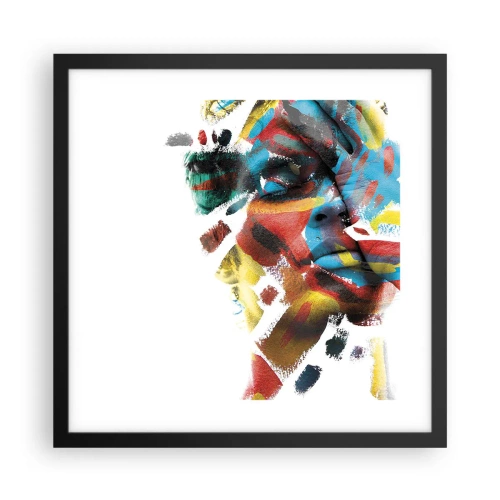Poster în ramă neagră - Personalitate colorată - 40x40 cm