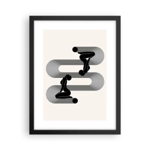 Poster în ramă neagră - Simetrie senzuală - 30x40 cm