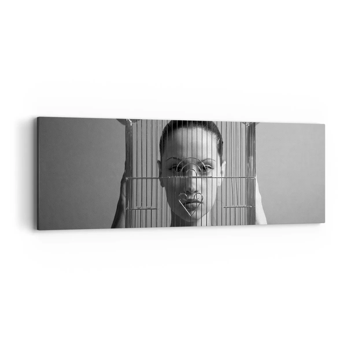 Tablou pe pânză - Un portret oarecum suprarealist - 90x30 cm