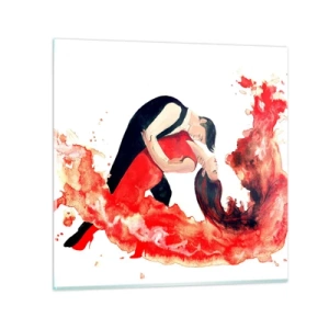 Tablou pe sticlă - Tango - un val senzual - 60x60 cm