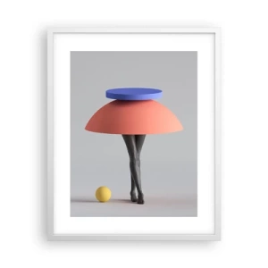 Poster în ramă albă - Compoziție suprarealistă - 40x50 cm