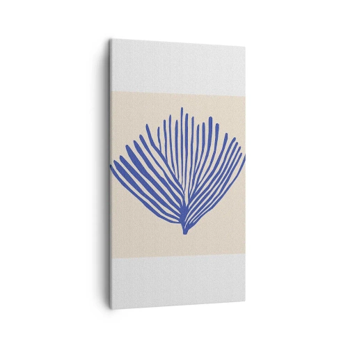 Tablou pe pânză - Evantai albastru - 45x80 cm