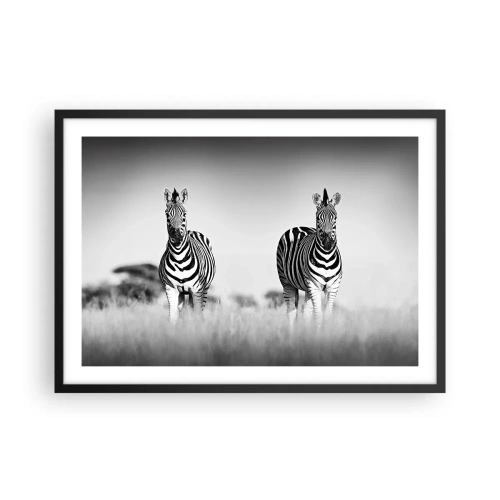 Poster în ramă neagră - Și totuși lumea e albă și neagră - 70x50 cm