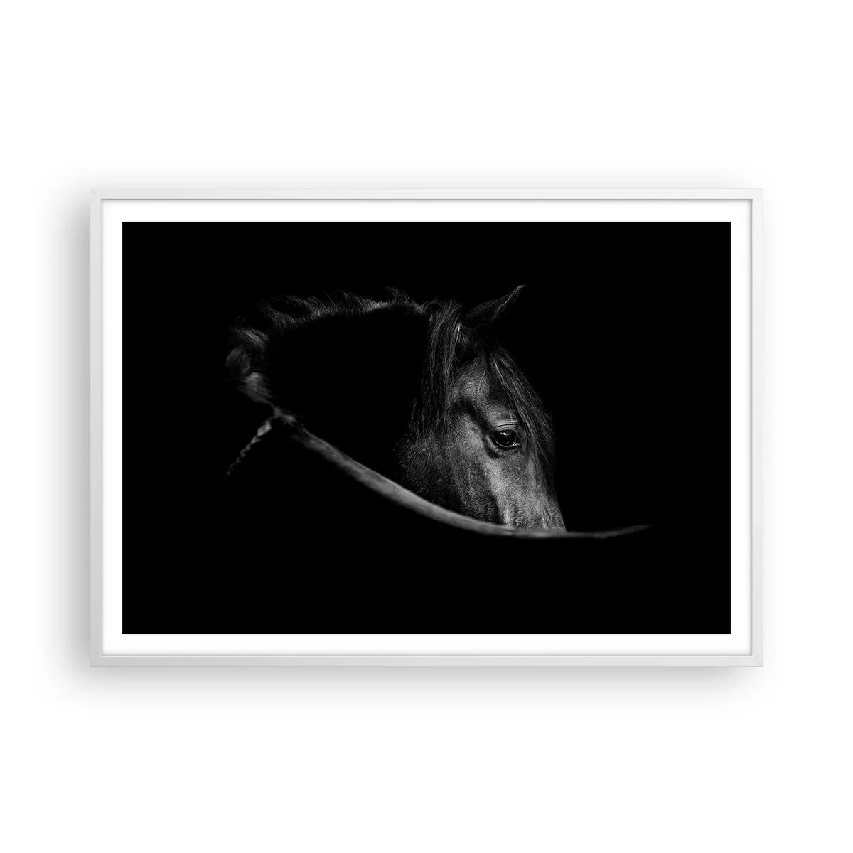 Poster în ramă albă - Prințul negru - 100x70 cm