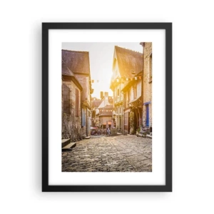 Poster în ramă neagră - Fantoma albă a orașului - 30x40 cm