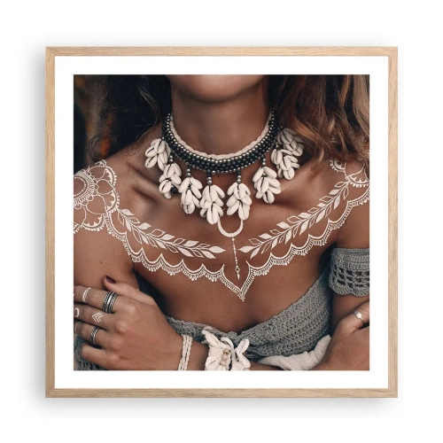 Poster în ramă de stejar deschis - Talismanele, ritualurile feminității - 60x60 cm