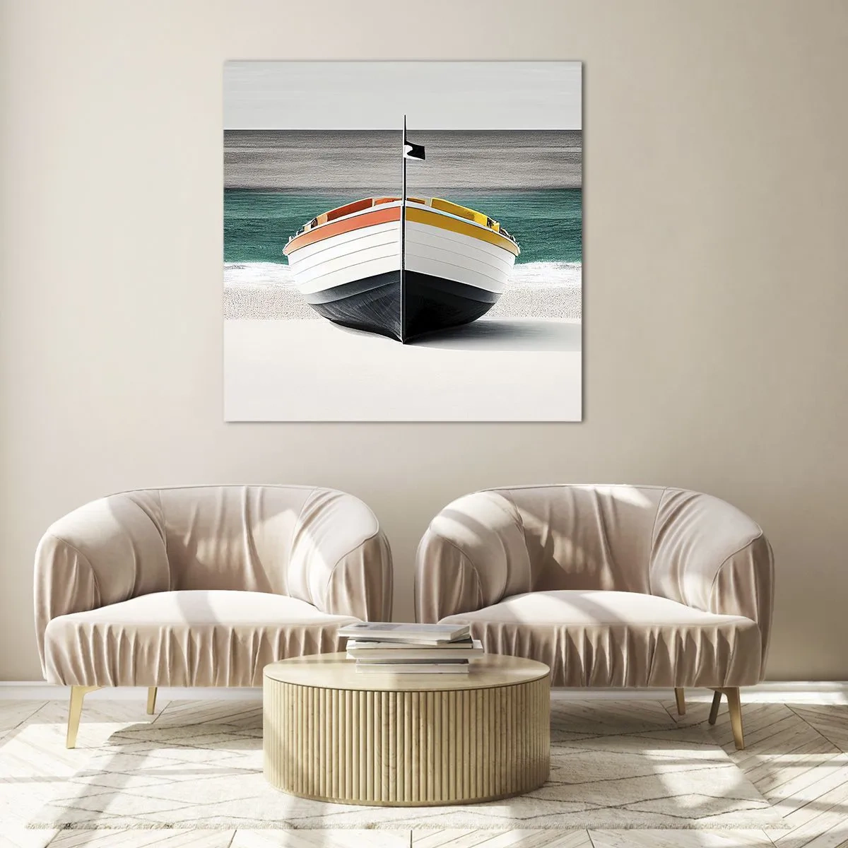 Tablou pe sticlă - În locul ei - 60x60 cm