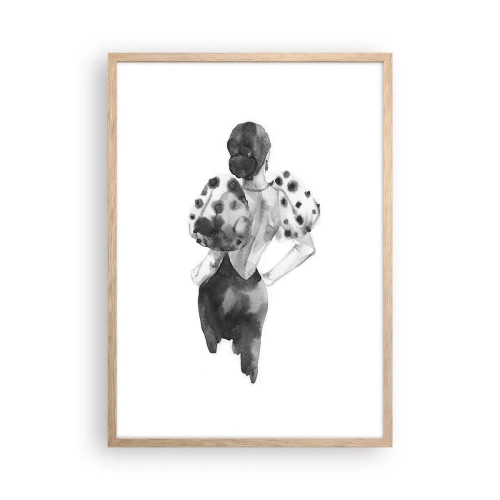 Poster în ramă de stejar deschis - A trecut chiar pe lângă noi - 50x70 cm