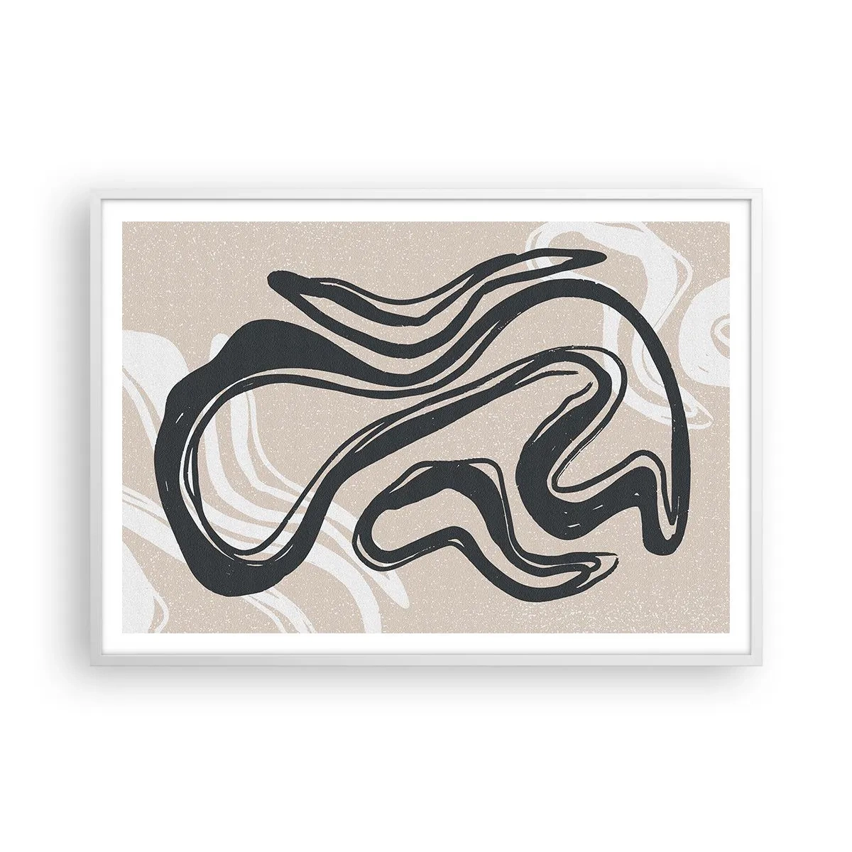 Poster în ramă albă - Expresie multiplicată - 100x70 cm