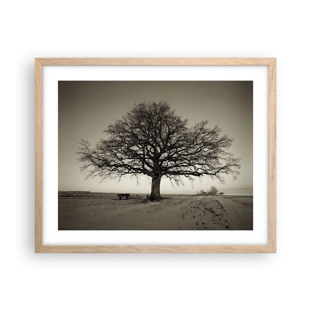 Poster în ramă de stejar deschis - De aici până în veșnicie - 50x40 cm