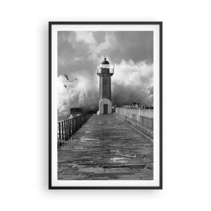 Poster în ramă neagră - Fără frică  - 61x91 cm