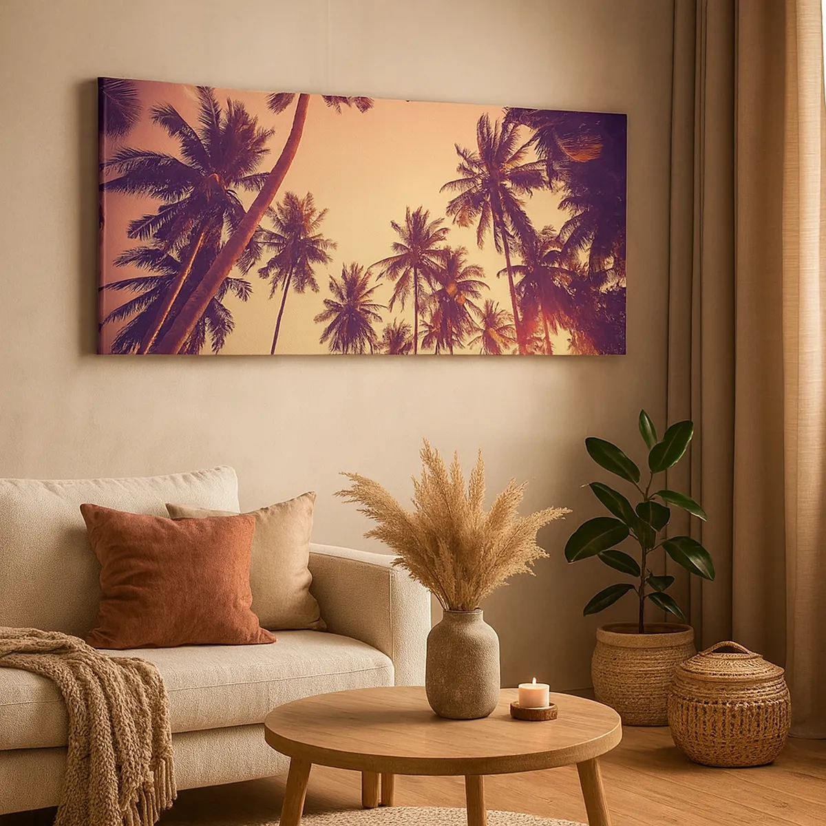 Tablou pe pânză - Variație tropicală - 30x30 cm