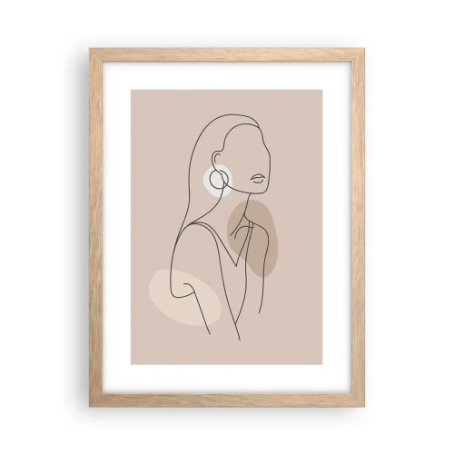 Poster în ramă de stejar deschis - Icoana fecioarei - 30x40 cm