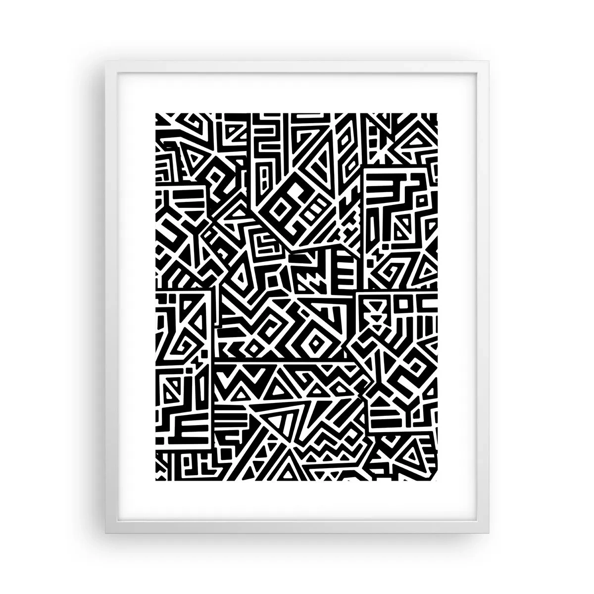 Poster în ramă albă - Compoziție precolumbiană - 40x50 cm