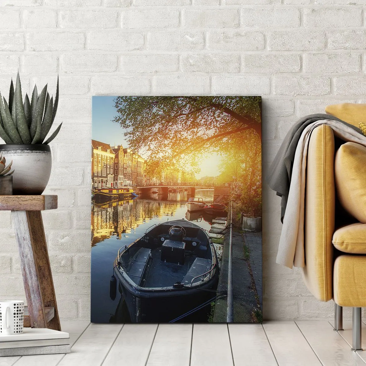Tablou pe pânză - Dimineața în Amsterdam - 50x70 cm