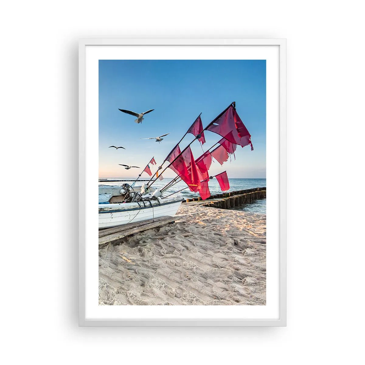 Poster în ramă albă - O odihnă binemeritată - 50x70 cm