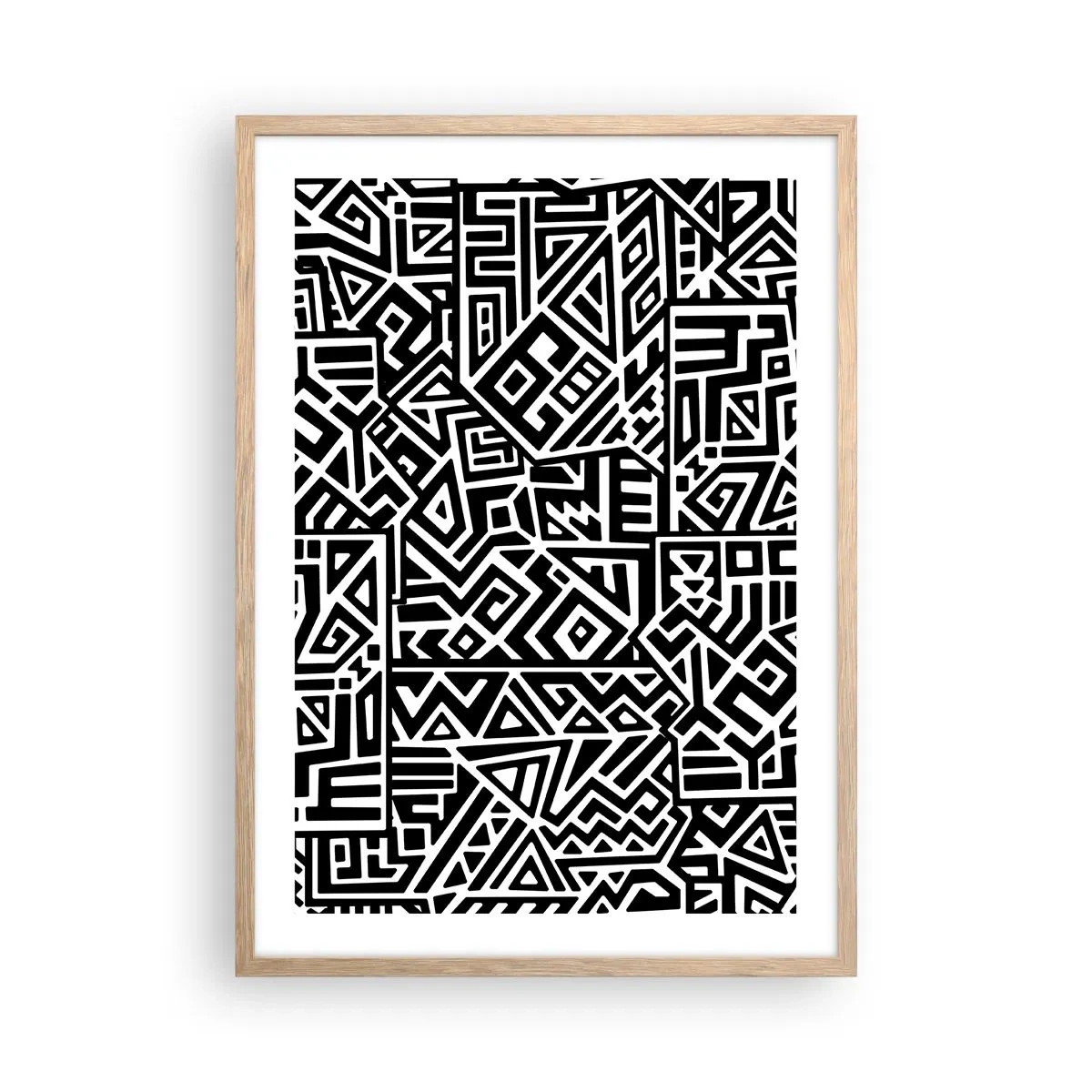Poster în ramă de stejar deschis - Compoziție precolumbiană - 50x70 cm