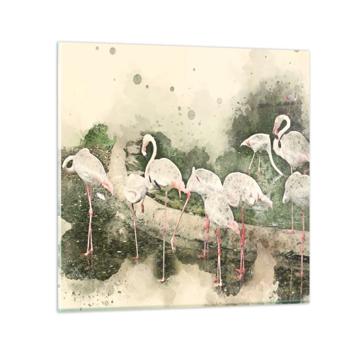 Tablou pe sticlă - Un vis exotic - 70x70 cm