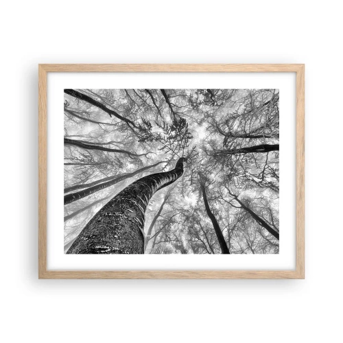 Poster în ramă de stejar deschis - Cursa spre lumină - 50x40 cm