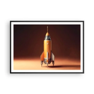 Poster în ramă neagră - Totul începe cu un vis - 100x70 cm