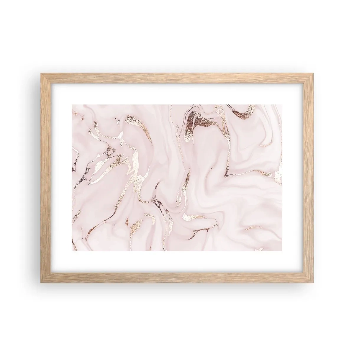 Poster în ramă de stejar deschis - În nebunia roz - 40x30 cm