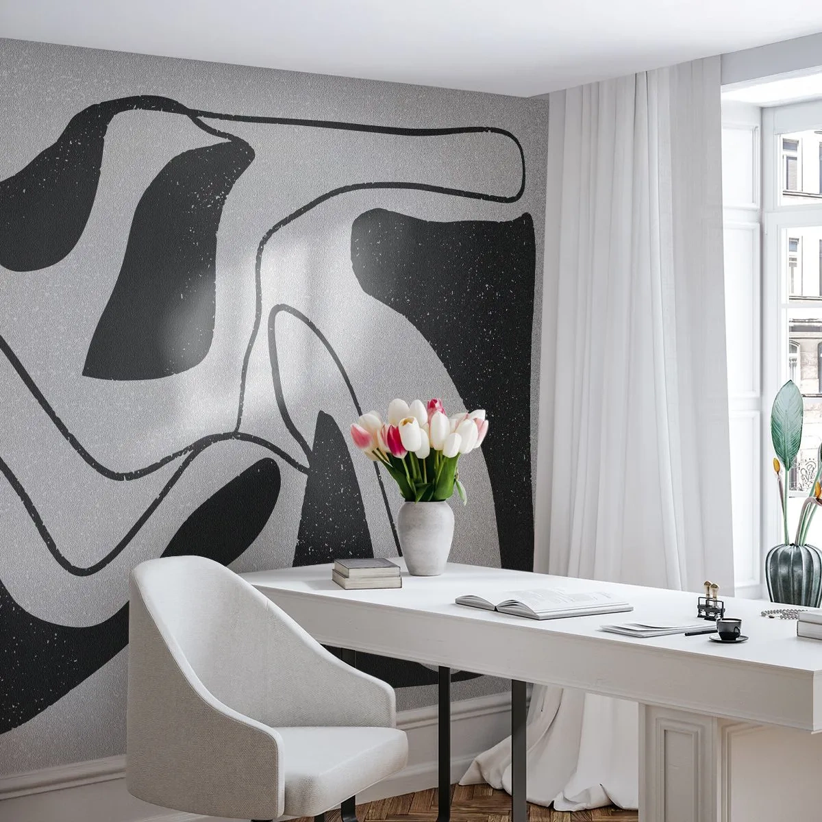 Tapet Premium Canvas - Distracție abstractă în labirint - Boho, Minimalism, Bucată - 150x105 cm