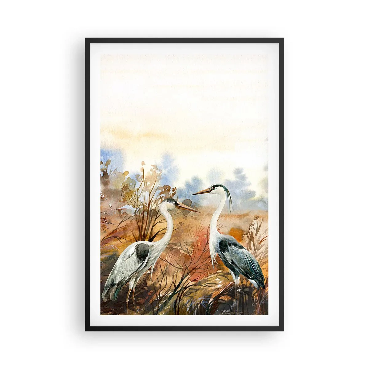 Poster în ramă neagră - Încotro în toamnă? - 61x91 cm