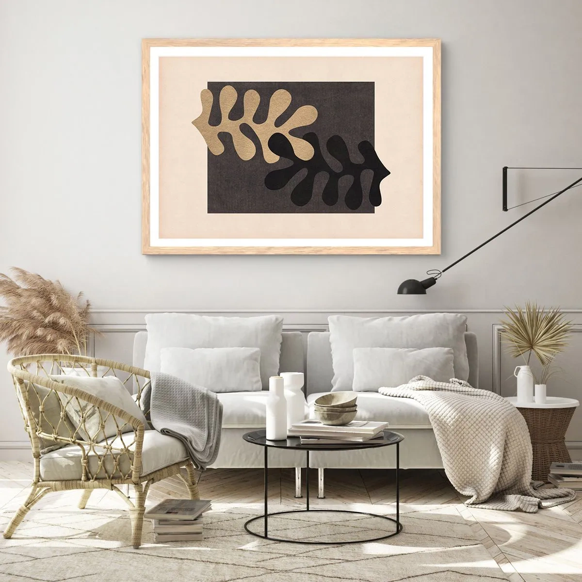 Poster în ramă de stejar deschis - Absență și completare - 91x61 cm