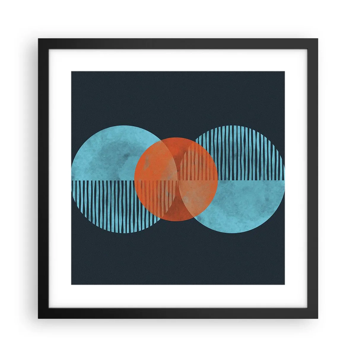 Poster în ramă neagră - Compoziție simetrică - 40x40 cm