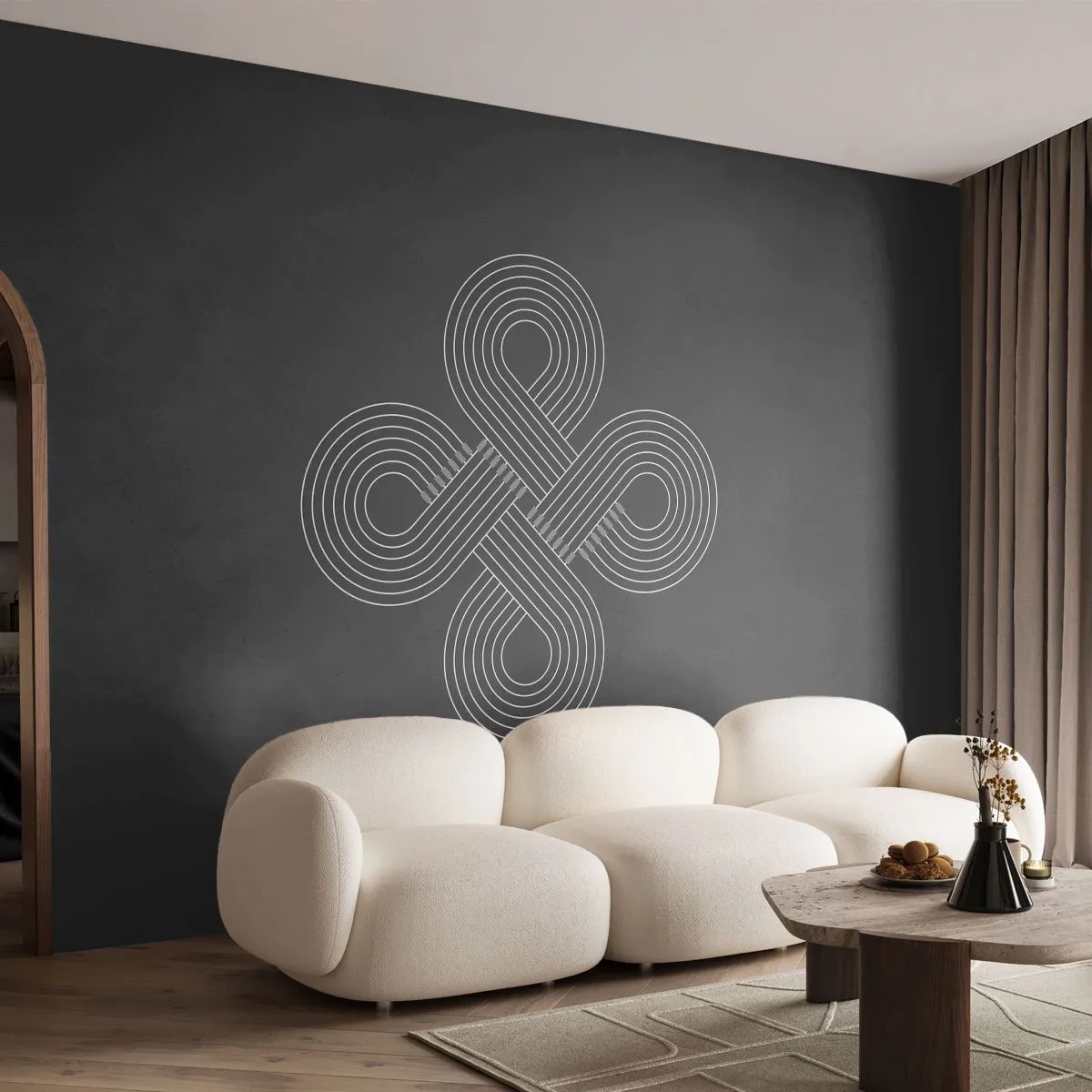 Tapet Premium Sand - În spirit celtic - Abstracția, Bucată, Minimalism - 350x256 cm