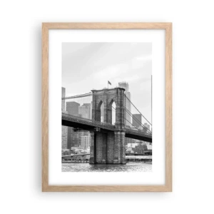 Poster în ramă de stejar deschis - New York vibes - 30x40 cm