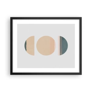 Poster în ramă neagră - Roată cu roată - 50x40 cm