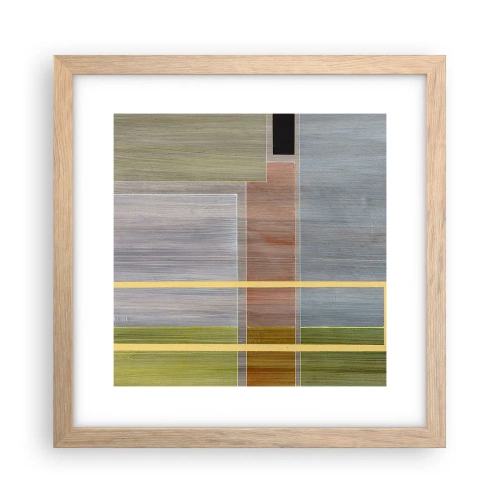 Poster în ramă de stejar deschis - Drept și liniștit - 30x30 cm