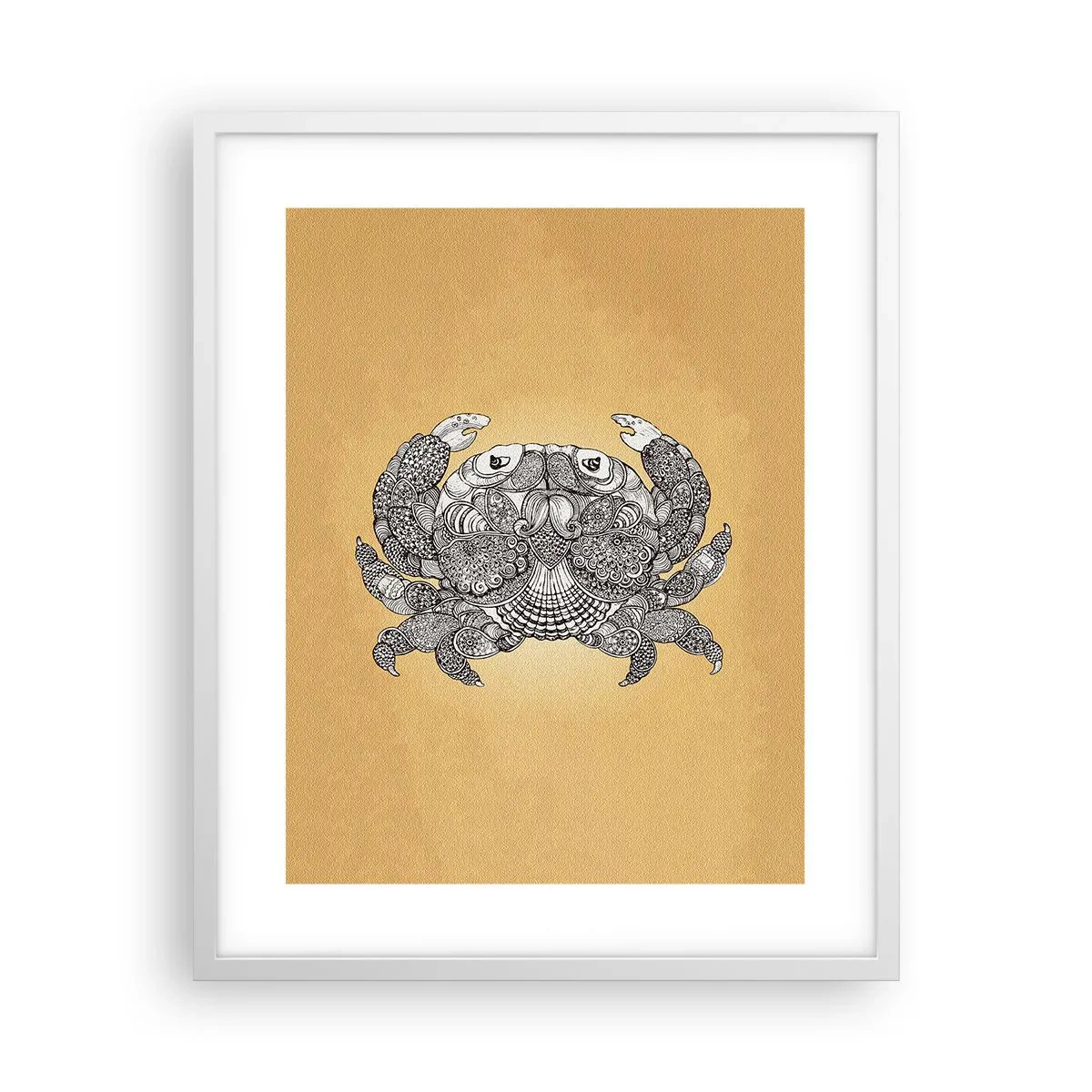 Poster în ramă albă - Poveștile Domnului Crab - 40x50 cm