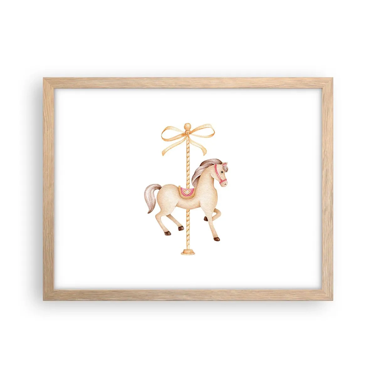 Poster în ramă de stejar deschis - Într-un trap grațios - 40x30 cm