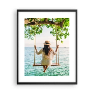 Poster în ramă neagră - Viața este frumoasă - 40x50 cm