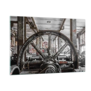 Tablou pe sticlă - Viața secretă a unei fabrici - 120x80 cm
