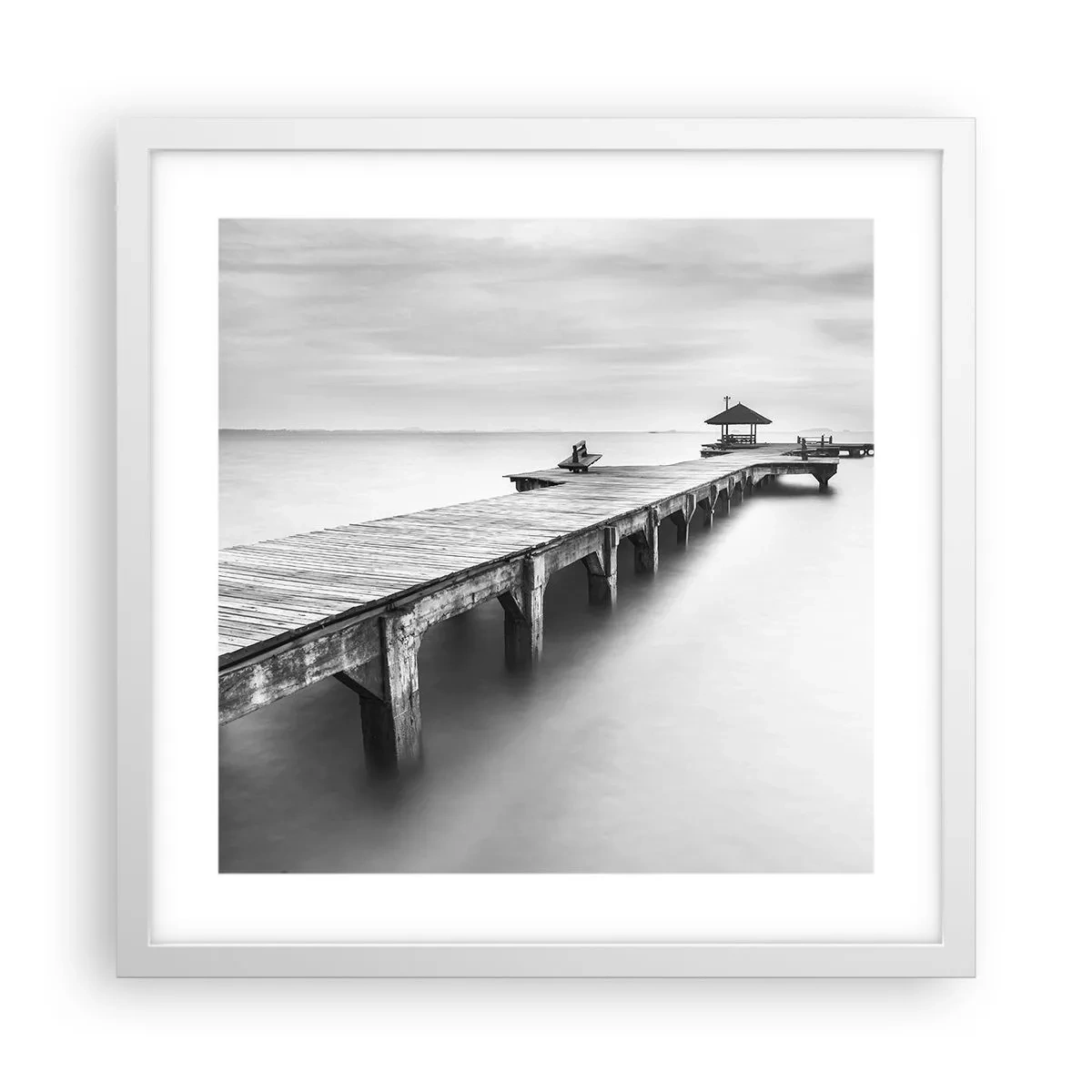 Poster în ramă albă - În depărtare - 40x40 cm