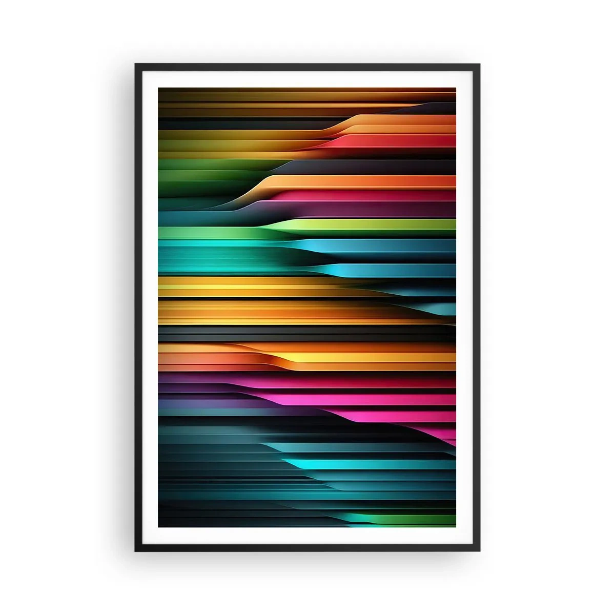 Poster în ramă neagră - Orgă de lumină - 70x100 cm