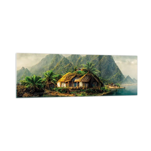 Tablou pe sticlă - Paradisul tropical - 160x50 cm